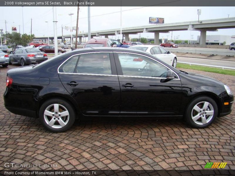 Black / Pure Beige 2008 Volkswagen Jetta SE Sedan