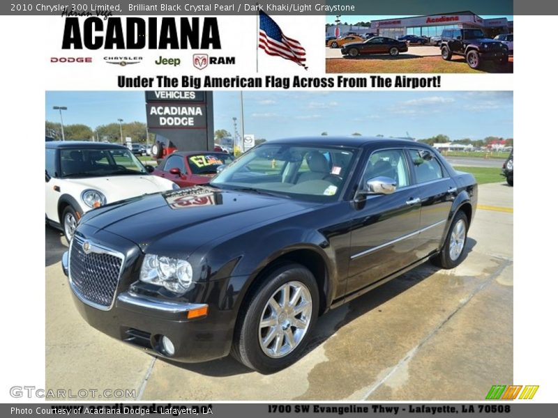 Brilliant Black Crystal Pearl / Dark Khaki/Light Graystone 2010 Chrysler 300 Limited