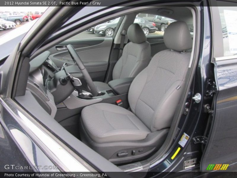 Pacific Blue Pearl / Gray 2012 Hyundai Sonata SE 2.0T