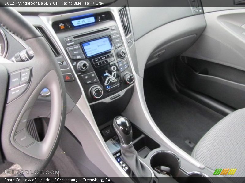 Pacific Blue Pearl / Gray 2012 Hyundai Sonata SE 2.0T