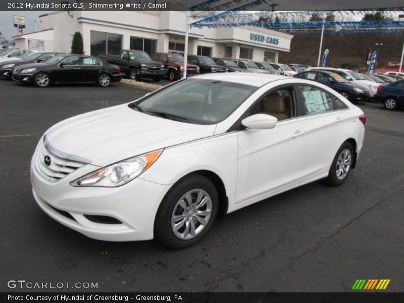 Shimmering White / Camel 2012 Hyundai Sonata GLS