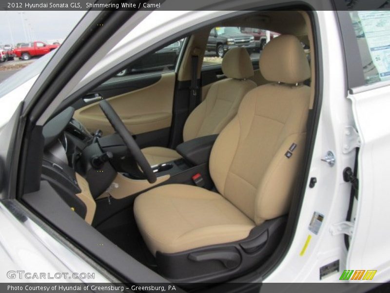 Shimmering White / Camel 2012 Hyundai Sonata GLS