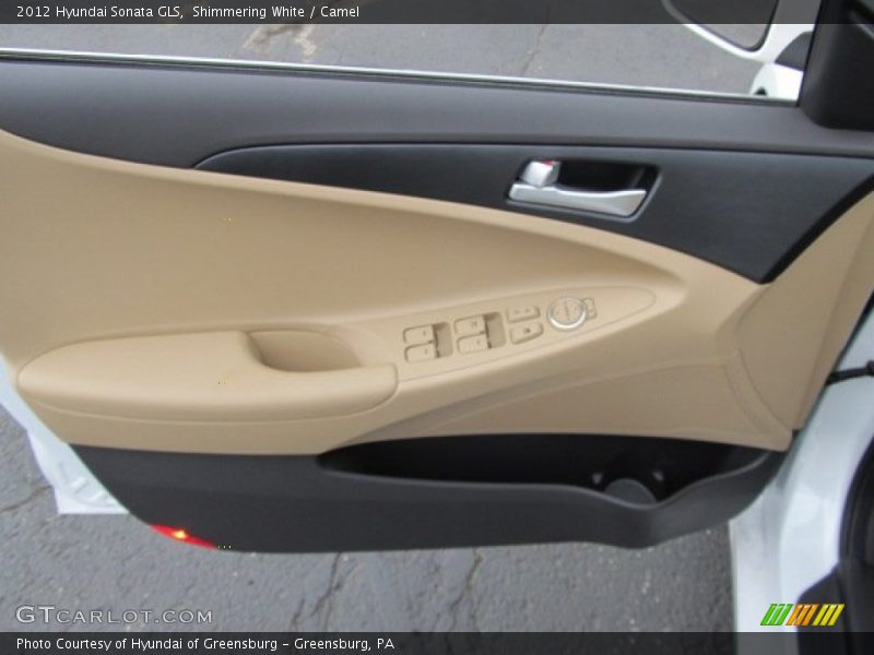 Shimmering White / Camel 2012 Hyundai Sonata GLS