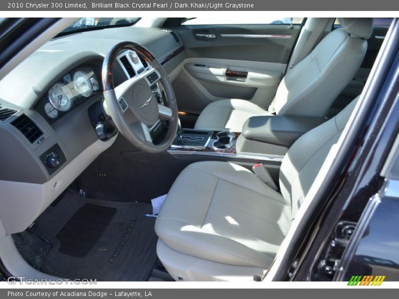 Brilliant Black Crystal Pearl / Dark Khaki/Light Graystone 2010 Chrysler 300 Limited