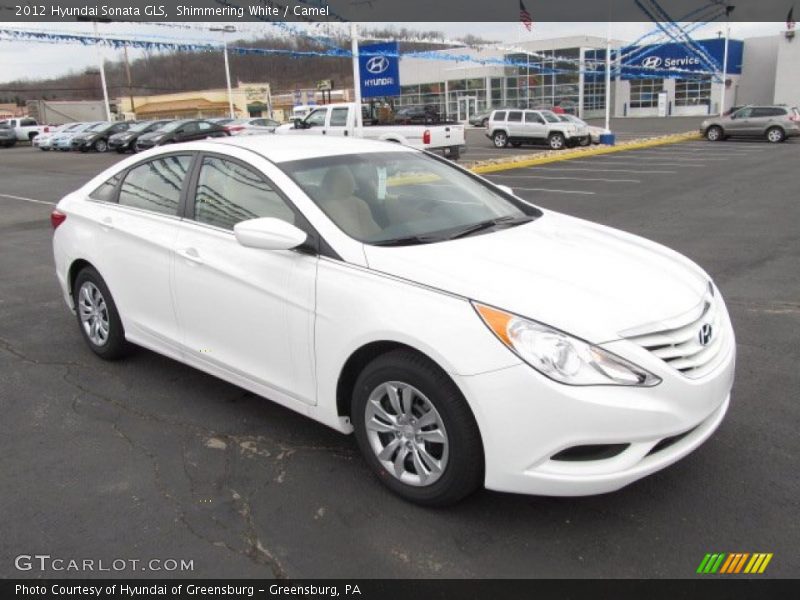 Shimmering White / Camel 2012 Hyundai Sonata GLS