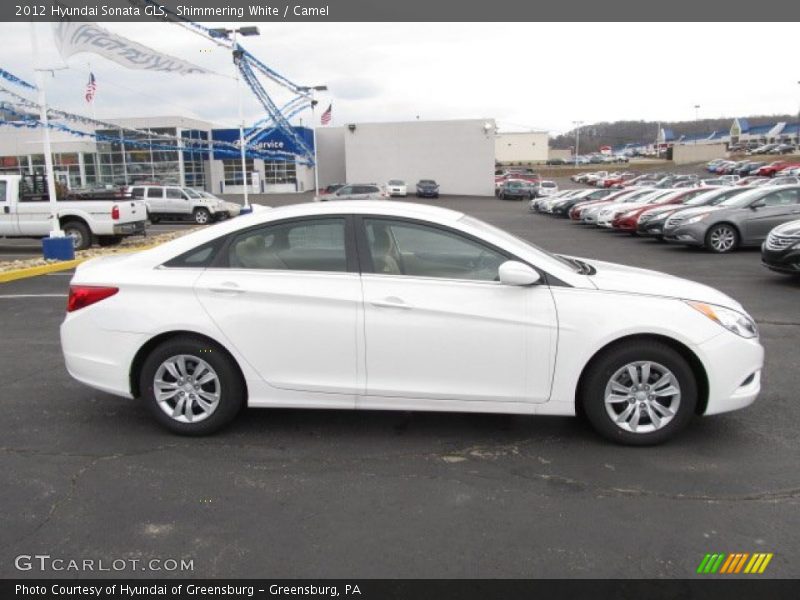 Shimmering White / Camel 2012 Hyundai Sonata GLS