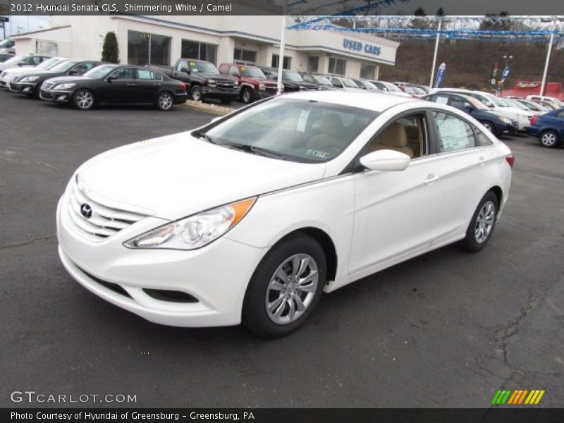 Shimmering White / Camel 2012 Hyundai Sonata GLS
