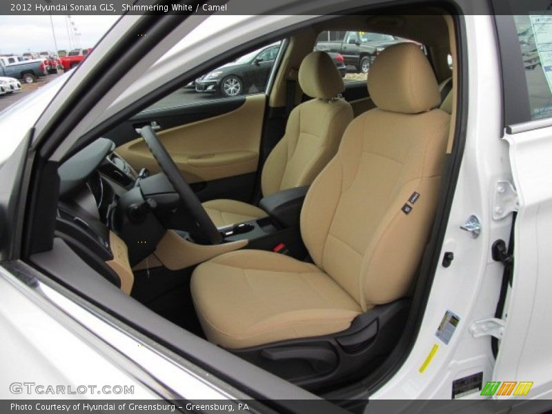 Shimmering White / Camel 2012 Hyundai Sonata GLS