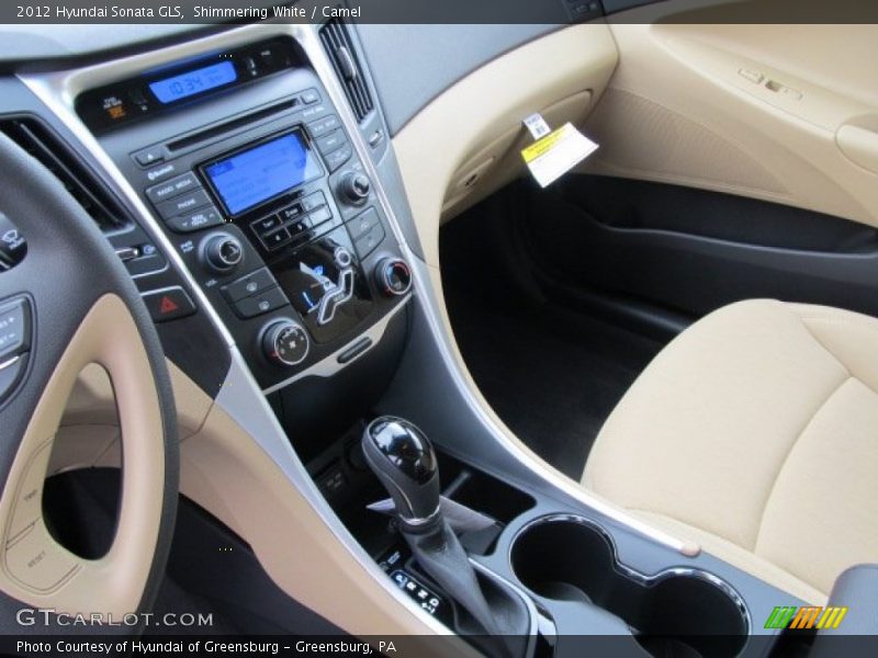 Shimmering White / Camel 2012 Hyundai Sonata GLS