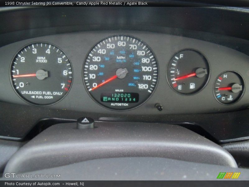 Candy Apple Red Metallic / Agate Black 1998 Chrysler Sebring JXi Convertible