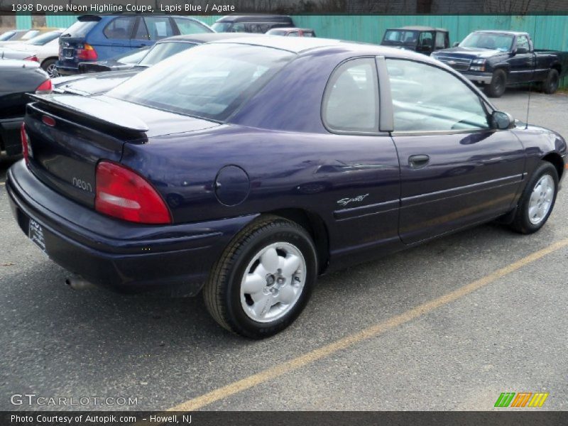 Lapis Blue / Agate 1998 Dodge Neon Highline Coupe