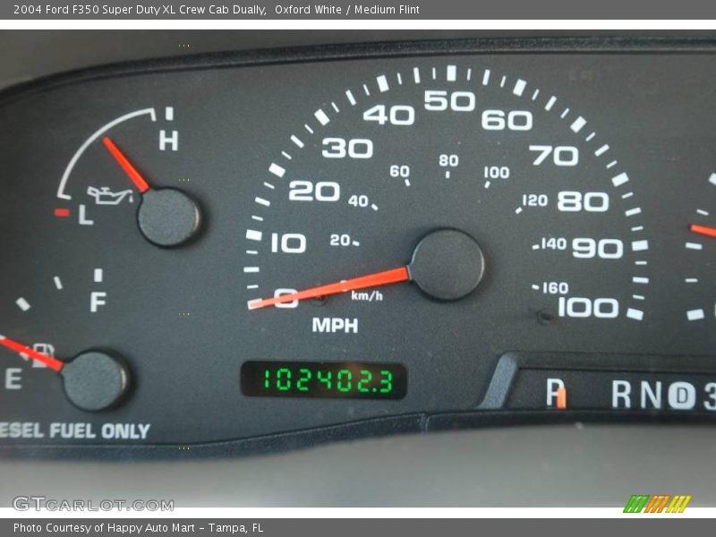 Oxford White / Medium Flint 2004 Ford F350 Super Duty XL Crew Cab Dually