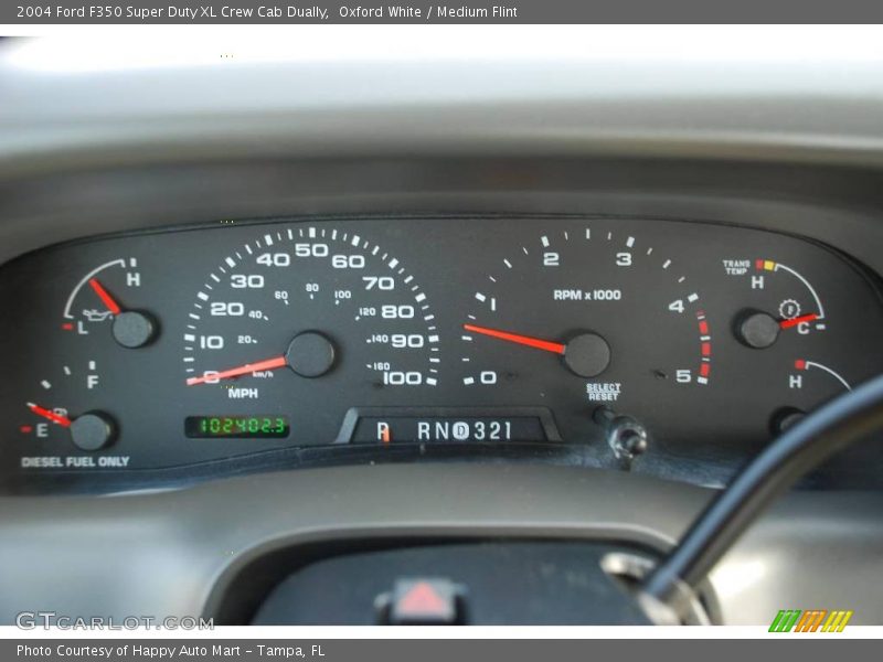 Oxford White / Medium Flint 2004 Ford F350 Super Duty XL Crew Cab Dually