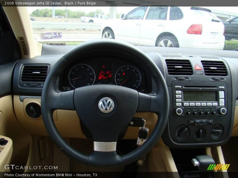 Black / Pure Beige 2008 Volkswagen Jetta SE Sedan
