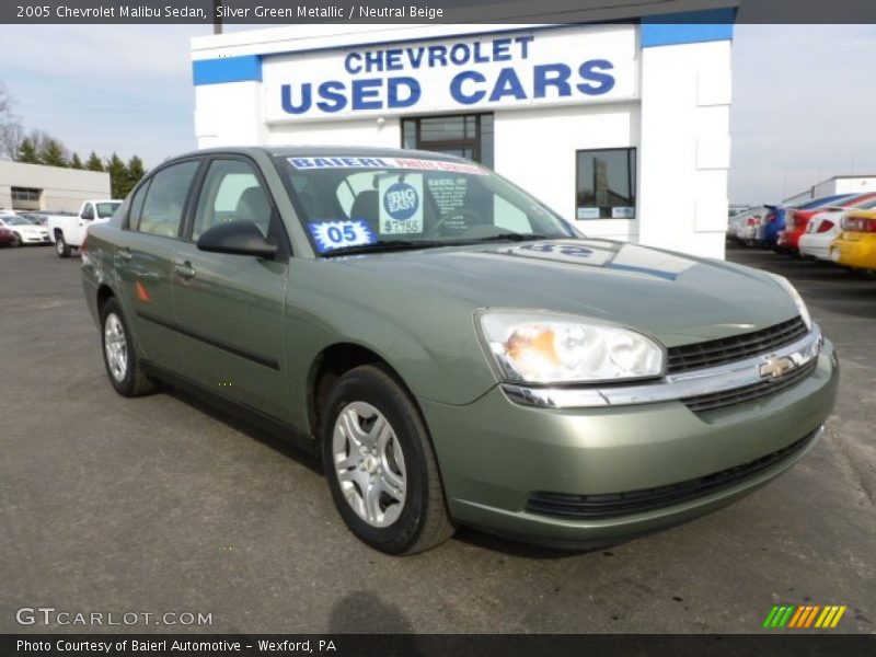 Silver Green Metallic / Neutral Beige 2005 Chevrolet Malibu Sedan