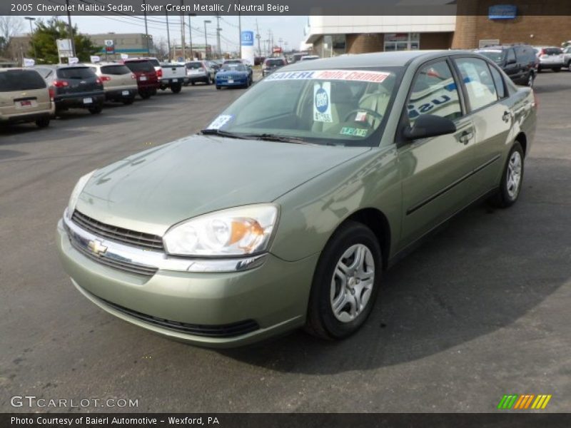 Silver Green Metallic / Neutral Beige 2005 Chevrolet Malibu Sedan