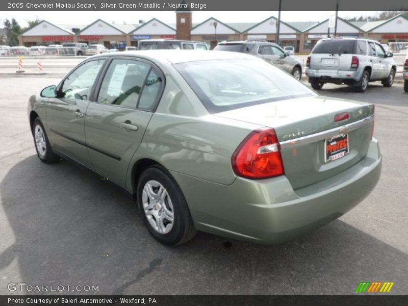 Silver Green Metallic / Neutral Beige 2005 Chevrolet Malibu Sedan