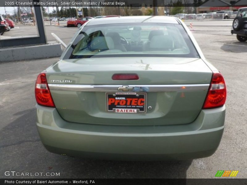 Silver Green Metallic / Neutral Beige 2005 Chevrolet Malibu Sedan