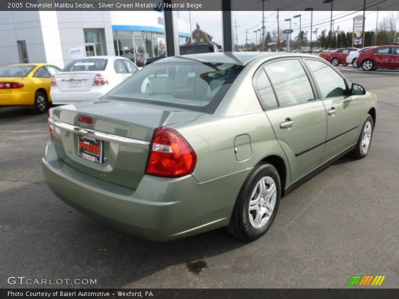 Silver Green Metallic / Neutral Beige 2005 Chevrolet Malibu Sedan