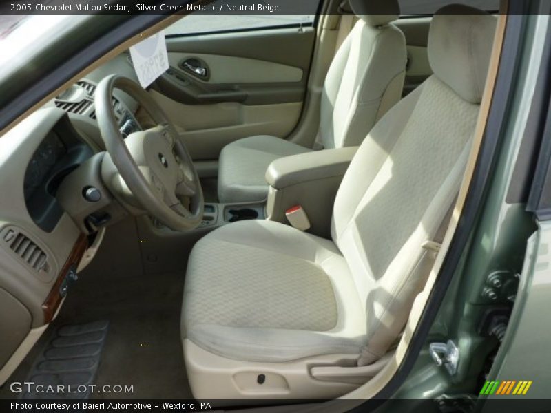 Silver Green Metallic / Neutral Beige 2005 Chevrolet Malibu Sedan