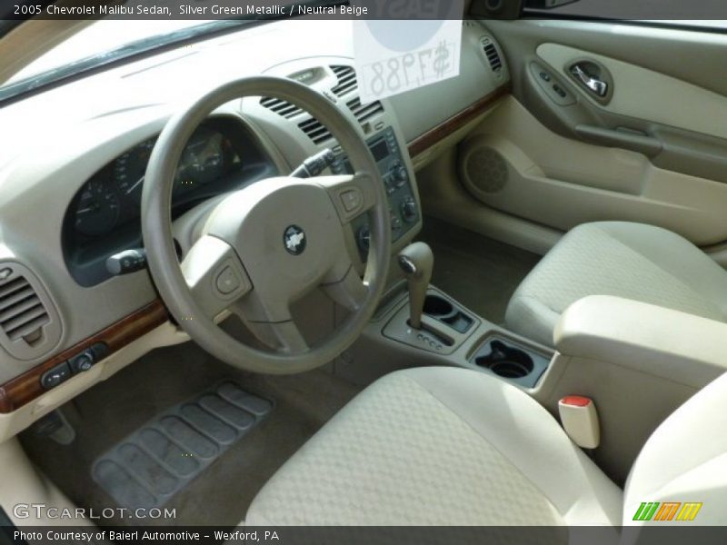 Silver Green Metallic / Neutral Beige 2005 Chevrolet Malibu Sedan