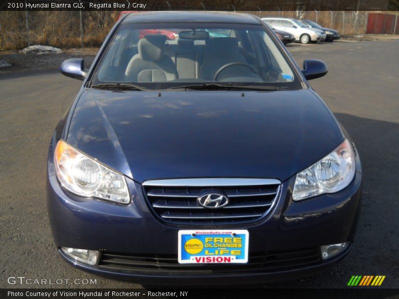 Regatta Blue / Gray 2010 Hyundai Elantra GLS