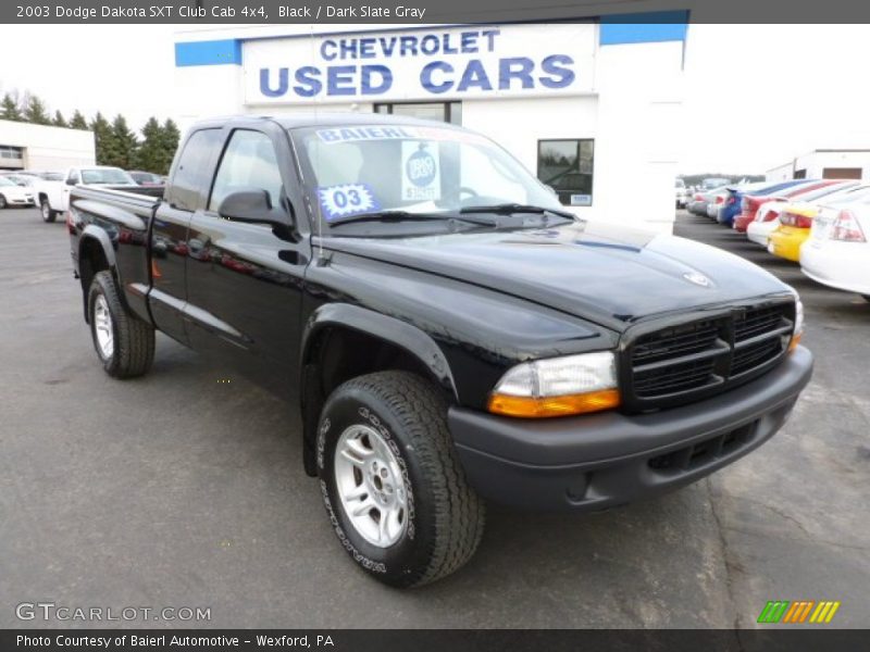 Black / Dark Slate Gray 2003 Dodge Dakota SXT Club Cab 4x4