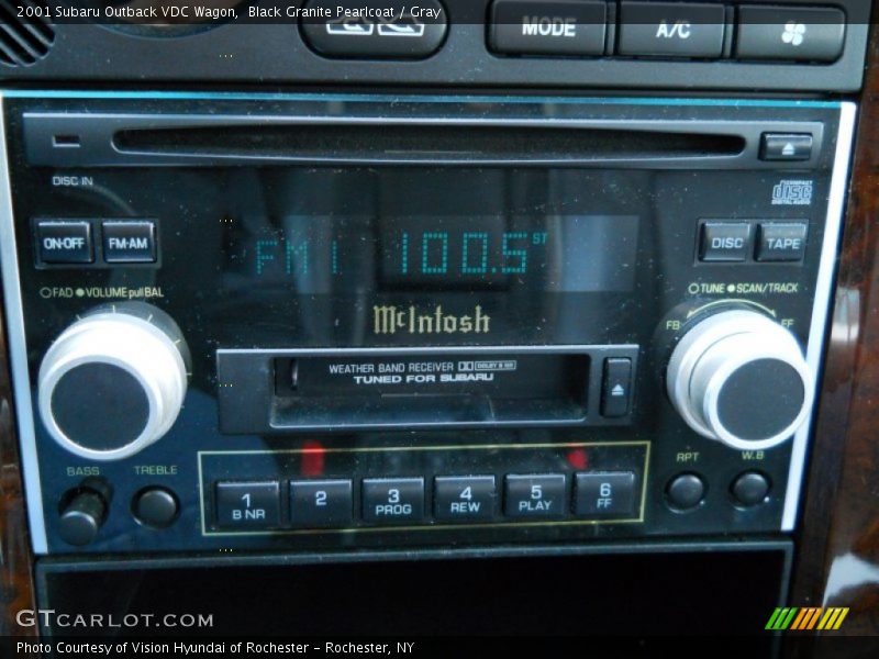 Black Granite Pearlcoat / Gray 2001 Subaru Outback VDC Wagon