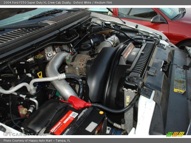 Oxford White / Medium Flint 2004 Ford F350 Super Duty XL Crew Cab Dually