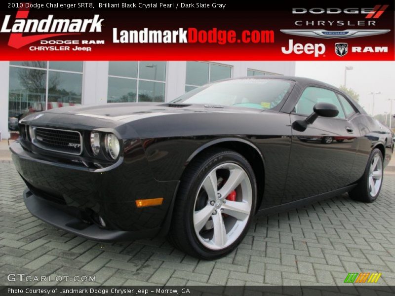 Brilliant Black Crystal Pearl / Dark Slate Gray 2010 Dodge Challenger SRT8