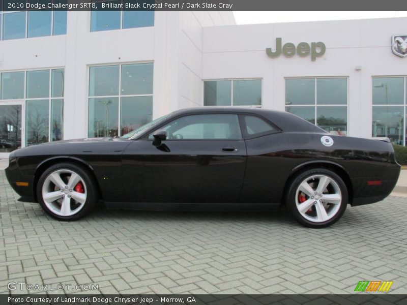 Brilliant Black Crystal Pearl / Dark Slate Gray 2010 Dodge Challenger SRT8