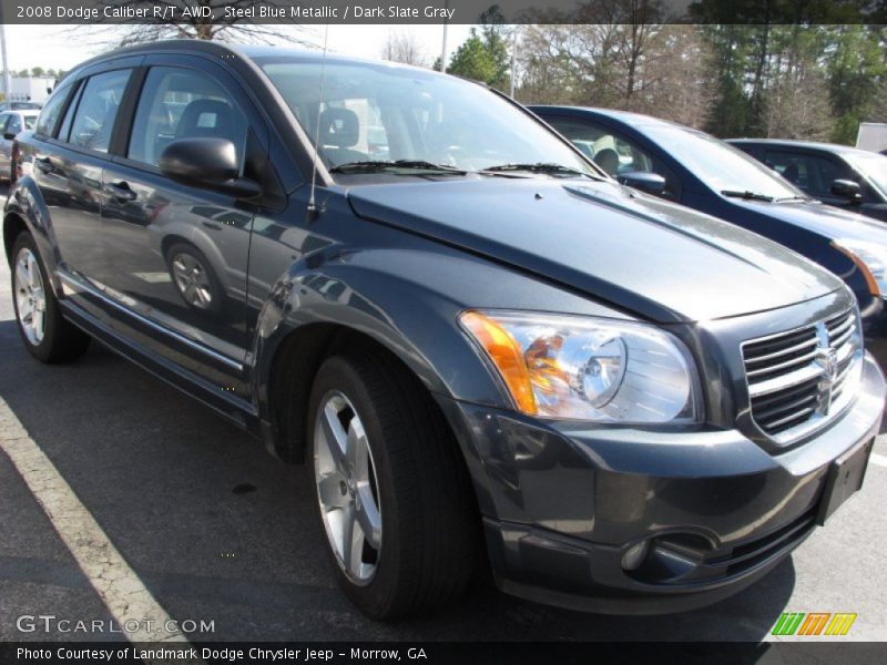 Steel Blue Metallic / Dark Slate Gray 2008 Dodge Caliber R/T AWD