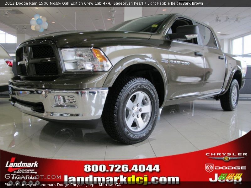 Sagebrush Pearl / Light Pebble Beige/Bark Brown 2012 Dodge Ram 1500 Mossy Oak Edition Crew Cab 4x4