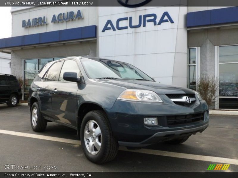 Sage Brush Green Pearl / Ebony 2006 Acura MDX