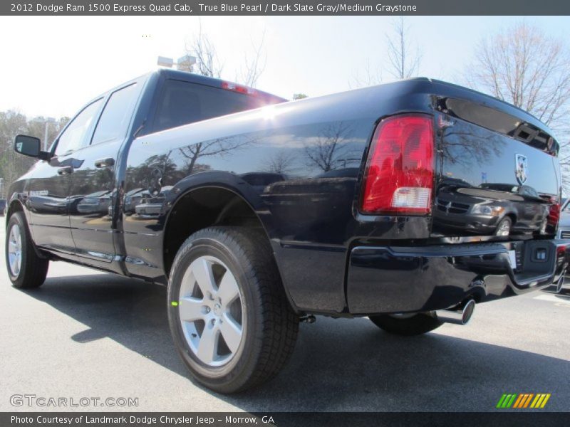 True Blue Pearl / Dark Slate Gray/Medium Graystone 2012 Dodge Ram 1500 Express Quad Cab