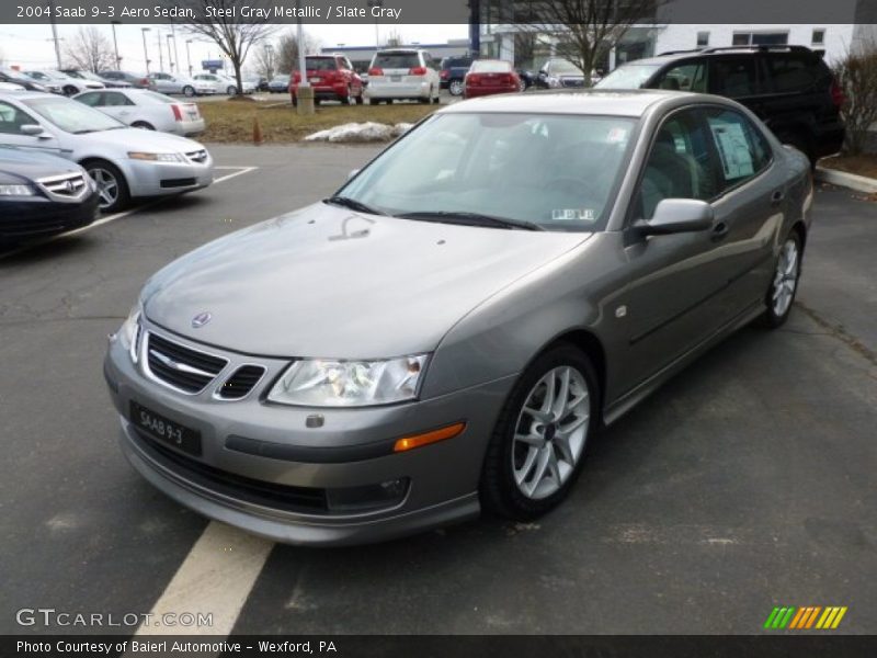 Steel Gray Metallic / Slate Gray 2004 Saab 9-3 Aero Sedan