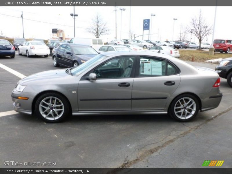 Steel Gray Metallic / Slate Gray 2004 Saab 9-3 Aero Sedan