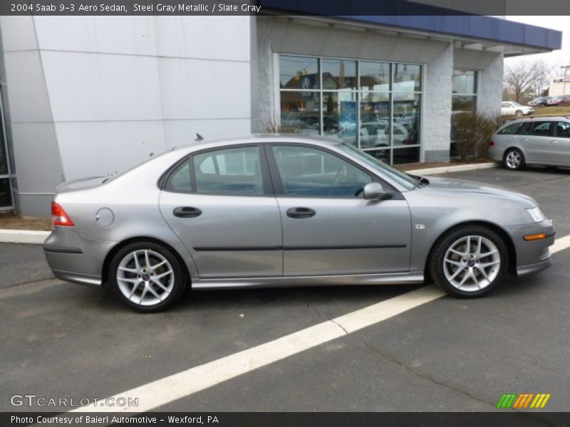 Steel Gray Metallic / Slate Gray 2004 Saab 9-3 Aero Sedan