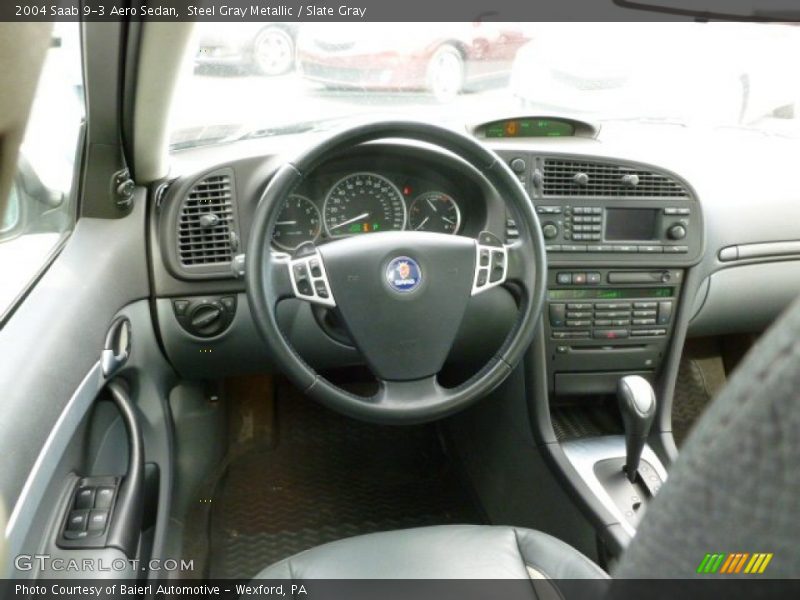 Steel Gray Metallic / Slate Gray 2004 Saab 9-3 Aero Sedan