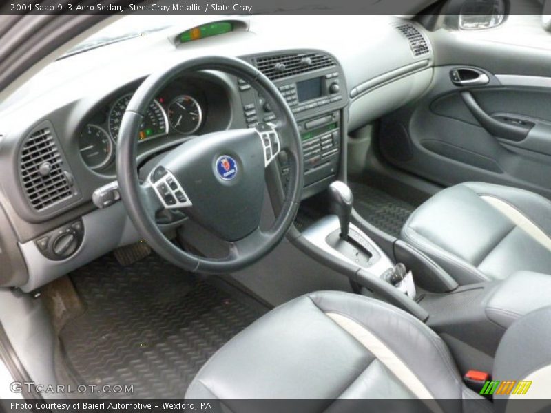 Steel Gray Metallic / Slate Gray 2004 Saab 9-3 Aero Sedan