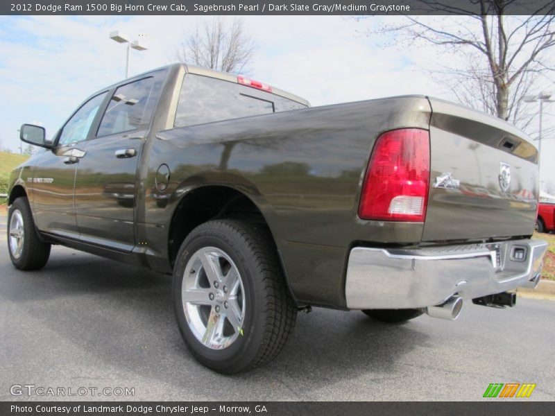 Sagebrush Pearl / Dark Slate Gray/Medium Graystone 2012 Dodge Ram 1500 Big Horn Crew Cab