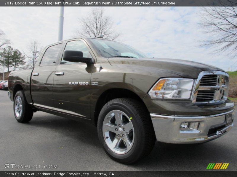 Sagebrush Pearl / Dark Slate Gray/Medium Graystone 2012 Dodge Ram 1500 Big Horn Crew Cab
