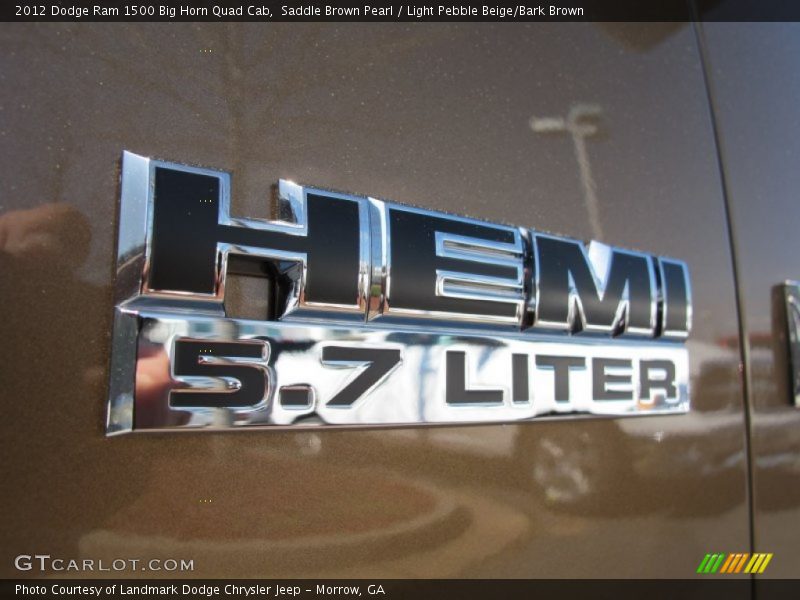 Saddle Brown Pearl / Light Pebble Beige/Bark Brown 2012 Dodge Ram 1500 Big Horn Quad Cab