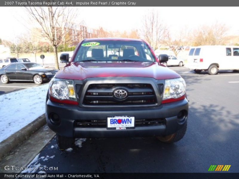 Impulse Red Pearl / Graphite Gray 2007 Toyota Tacoma Regular Cab 4x4