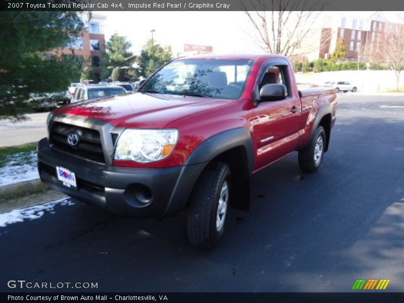 Impulse Red Pearl / Graphite Gray 2007 Toyota Tacoma Regular Cab 4x4