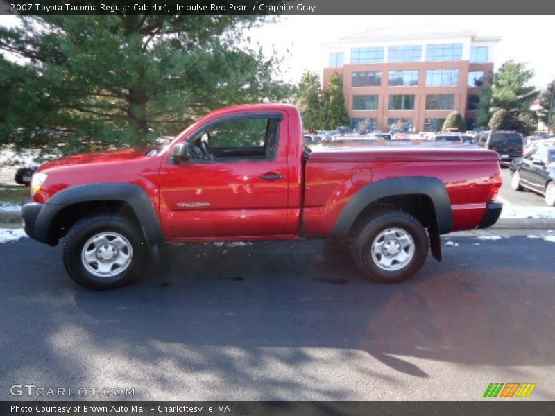 Impulse Red Pearl / Graphite Gray 2007 Toyota Tacoma Regular Cab 4x4