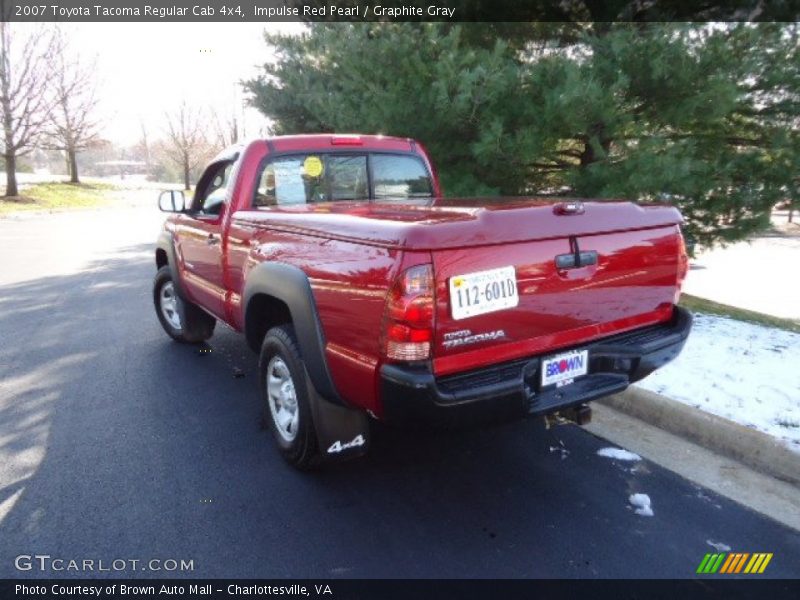 Impulse Red Pearl / Graphite Gray 2007 Toyota Tacoma Regular Cab 4x4