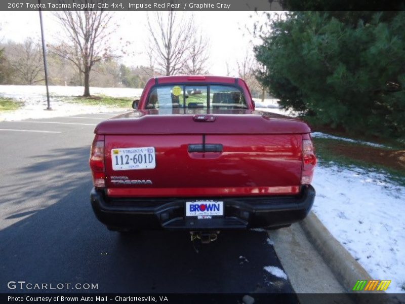 Impulse Red Pearl / Graphite Gray 2007 Toyota Tacoma Regular Cab 4x4