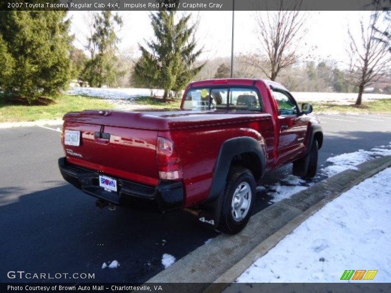 Impulse Red Pearl / Graphite Gray 2007 Toyota Tacoma Regular Cab 4x4