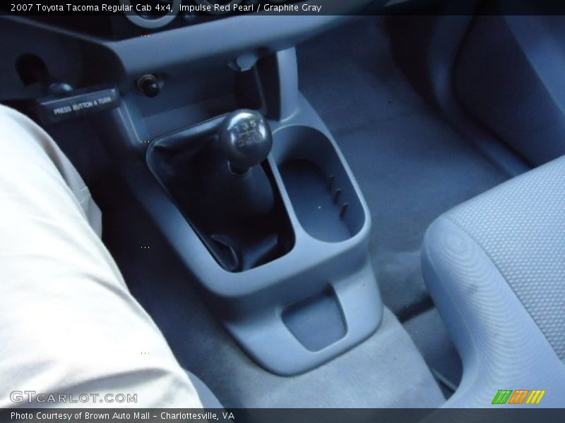 Impulse Red Pearl / Graphite Gray 2007 Toyota Tacoma Regular Cab 4x4